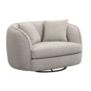 Leen Bakker - Loveseat Enzio - Greige - Polyester - Grijs#Beige#Crème - 95x129x76 Cm