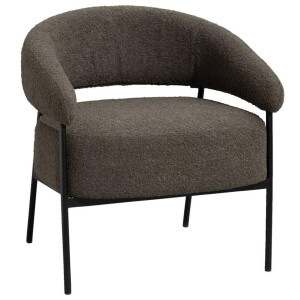 Leen Bakker - Fauteuil Nola - Antraciet - Stof - Grijs - 66.5x69x72 Cm