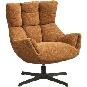 Leen Bakker - Fauteuil Hidde - Terra - Stof - Bruin - 79x72x89 Cm