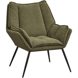 Leen Bakker - Fauteuil Cato - Stof - Groen - 80x75x87 Cm