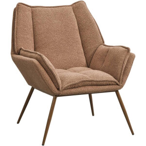 Leen Bakker - Fauteuil Cato - Oud - Stof - Roze - 80x75x87 Cm