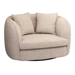 Leen Bakker - Loveseat Enzio - Wales - Stof - Taupe - 95x129x76 Cm