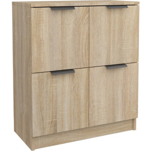 vidaXL - Dressoir - 60x30x70 - cm - bewerkt - hout - sonoma - eikenkleurig