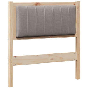 vidaXL - Gestoffeerd - hoofdbord - Bruin - 80 - cm - Massief - grenenhout