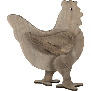 Clayre & Eef Beeld Kip 31x16x35 cm Bruin Hout