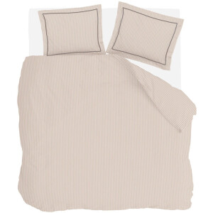 Walra Dekbedovertrek Subtile Stripes - 200x220 - 100% Katoen (BCI) - Zand