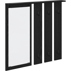 vidaXL - Wandgemonteerde - kapstok - met - plank - Zwart - eiken - 84 - x - 10 - x - 80 - cm