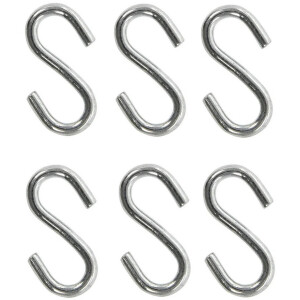 Proplus ophanghaak - 6x- S-haak - 3 cm - hangers - kledinghaken / keukenhaak