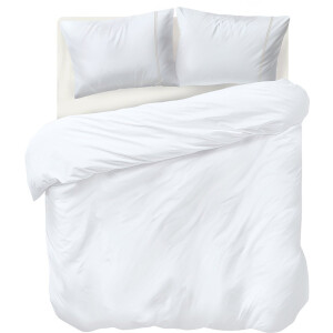 Auping Beige lines satin Dekbedovertrek - Tweepersoons 200 x 220 cm - Katoensatijn - Beige