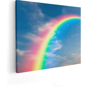 Artaza Canvas Schilderij Regenboog - 50x40 cm - Wanddecoratie Wolken - Muurdecoratie Natuur - Kamer Accessoires