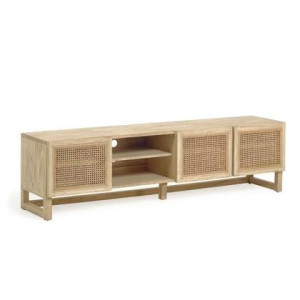 Kave Home - Rexit TV-meubel met 3 deuren in massief hout en