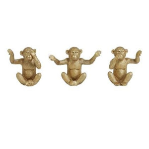 Light & Living Ornament Monkey - Goud - Set
