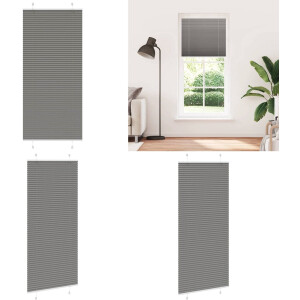 vidaXL Plissé rolgordijn 85x200 cm stofbreedte 84,4 cm antraciet - Plisségordijn - Geplooide Jaloezieën - Geplooide Zonwering - Plisse Blind