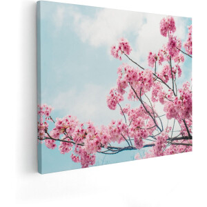 Artaza Canvas Schilderij Roze Bloesemboom - Bloemen - 50x40 - Foto Op Canvas - Canvas Print