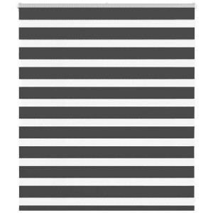 vidaXL - Zebra - rolgordijn - 130x100 - cm - stofbreedte - 125,9 - cm - zwart