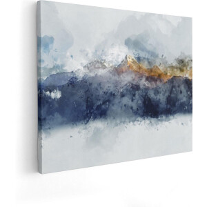 Artaza Canvas Schilderij Abstracte Kunst van Bergen - 50x40 - Foto Op Canvas - Canvas Print