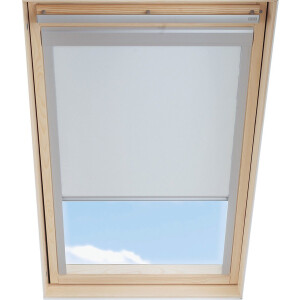 LuXtra Verduisterend Rolgordijn passend op VELUX Dakramen S06, 606, 4, Wit