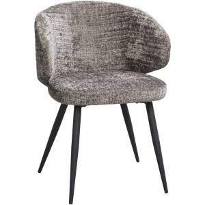 Leen Bakker - Eetkamerstoel Demi - Stof - Taupe - 57x57x78 Cm