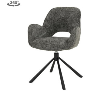 Tower Living Eetkamerstoel Isola - Charcoal Stof - 64x63x89cm