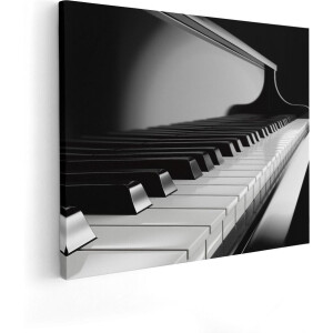 Artaza Canvas Schilderij Pianotoetsen - Noten - Piano - 50x40 - Foto Op Canvas - Canvas Print