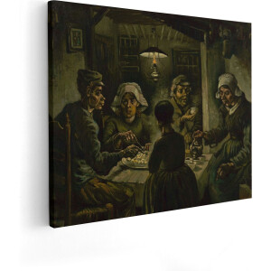 Artaza Canvas Schilderij Van Gogh - 50x40 cm - Wanddecoratie Oude Meesters - Muurdecoratie Portret - Schilderijen Op Canvas
