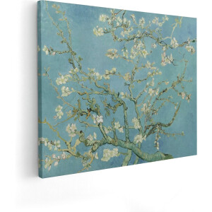 Artaza Canvas Schilderij Amandelbloesem - Licht Blauw - Vincent van Gogh - 50x40 - Poster Foto op Canvas - Canvas Print