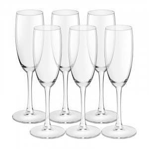 Champagneglas - set van 6 - 180 ml