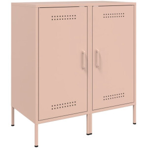 vidaXL Rosetint - Dressoir - Dressoirs 2 st 36x39x79 cm staal roze - Industrieel - Staaldraad - Vintage