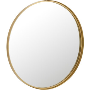 J-Line spiegel Rond Hoge Rand - metaal/glas - goud - medium - Ø 80 cm