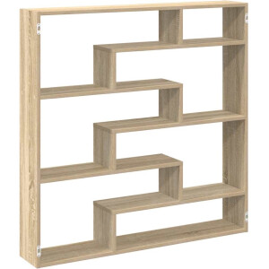 vidaXL - Wandschap - kubus - 7 - vakken - bewerkt - hout - sonoma - eikenkleurig