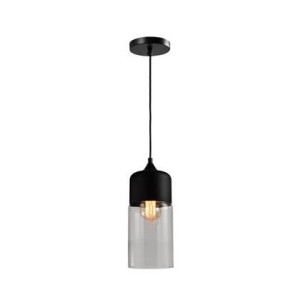 QUVIO Hanglamp langwerpig glas zwart - QUV5104L-BLACK
