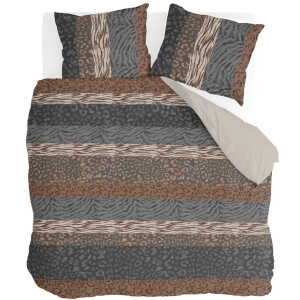 Byrklund Dekbedovertrek Animal Stripes - 200x220 - 100% Polyester - Beige