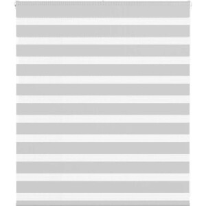 vidaXL - Zebra - rolgordijn - 130x100 - cm - stofbreedte - 125,9 - cm - lichtgrijs