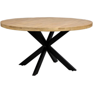 20% korting - Leen Bakker - Eettafel Travis Rond - Mango - Ø150 Cm - Mangohout - Bruin