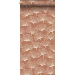 ESTAhome behang ginkgo bladeren terracotta - 0,53 x 10,05 m - 139371