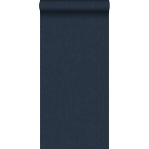 ESTAhome behang effen denim jeans structuur donkerblauw - 0,53 x 10,05