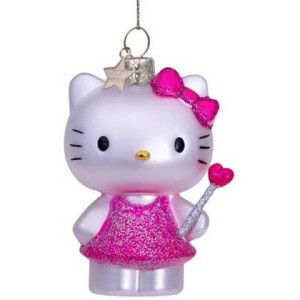 Vondels Ornament glass Hello Kitty w|magic wand H9cm w|box