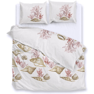 Zohome Guscio Dekbedovertrek - 100% Katoen-Satijn - 240x220 - Beige