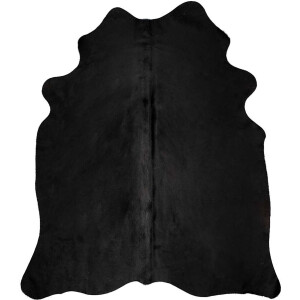 vidaXL - Vloerkleed - 180x220 - cm - echte - koeienhuid - zwart