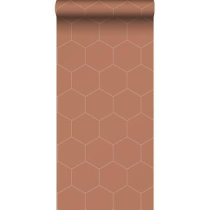 ESTAhome behang hexagon terracotta - 0,53 x 10,05 m - 139376