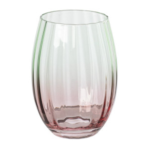 Waterglas roze/groen - 400 ml