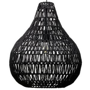 Beliani - MOLOPO - Hanglamp - Zwart - Papier touw
