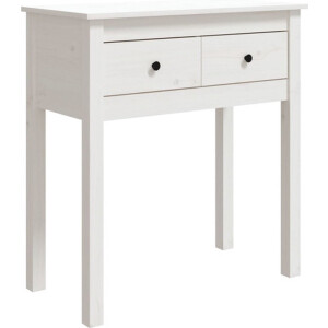 vidaXL - Wandtafel - 70x35x75 - cm - massief - grenenhout - wit