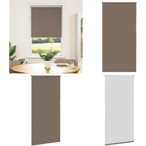 vidaXL Rolgordijn verduisterend koffie 80x150 cm stofbreedte 75,7 cm - Rolgordijn - Rolgordijnen - Dag- En Nachtgordijn - Verduisterend Rolgordijn