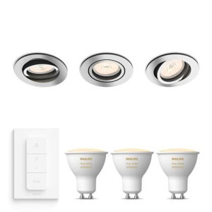 Philips Donegal Inbouwspots met White Ambiance & Dimmer - Chroom