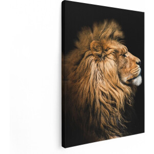 Artaza Canvas Schilderij Leeuw - Leeuwenkop - 60x80 - Foto Op Canvas - Canvas Print