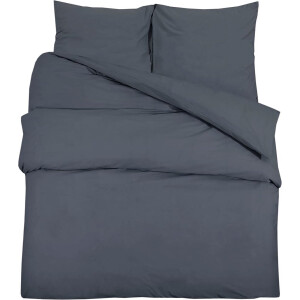 vidaXL - Dekbedovertrekset - lichtgewicht - 140x200 - cm - microvezel - antraciet