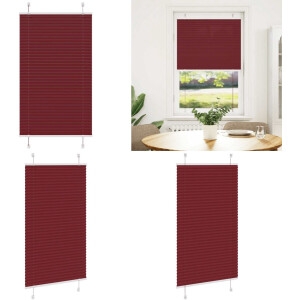 vidaXL Plissé rolgordijn 75x150 cm stofbreedte 74,4 cm bordeauxrood - Plisségordijn - Geplooide Jaloezieën - Geplooide Zonwering - Plisse Blind