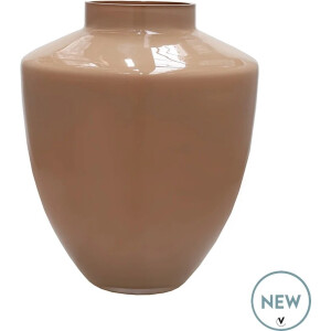 Vaas Tugela | Small | Zand - Sand | Mondgeblazen glas | Glans | Ø24,5 x H29 cm