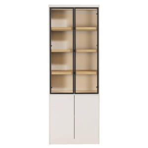 Leen Bakker - Wandkast Virgil - Zand - 220x80x40 Cm - MDF - Beige